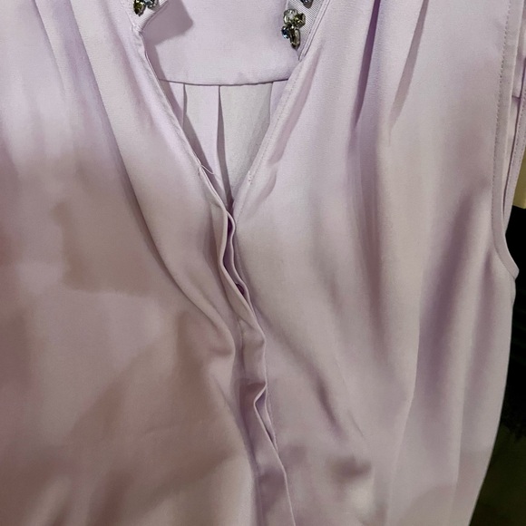Lane Bryant Lavender Button Down Tank With Jewel Accent Size 22 - Picture 7 of 8